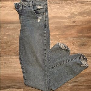 Abercrombie & Fitch Medium Blue High-Rise Super Skinny Jeans